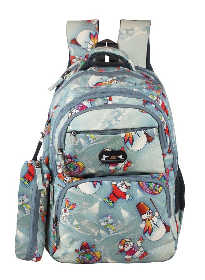 ليجو حقيبة مدرسية ليغو مقاس 16 بوصة بتصميم وجه مبتسم، حقائب مدرسية للأولاد مع جيب للزجاجة ومنظم أمامي، حقيبة مدرسية للبنات - Image 1